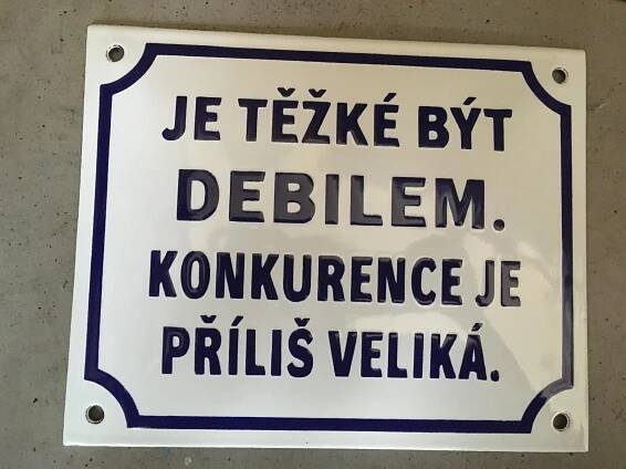 Smaltovaná cedule nová