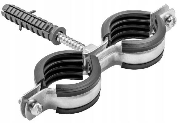 OBJÍMKA KOVOVÁ DVOJITÁ OCELOVÁ RUKOJEŤ S GUMOU PRO TRUBKY 3/4" 25-29 mm PEVNÁ Značka ostatní