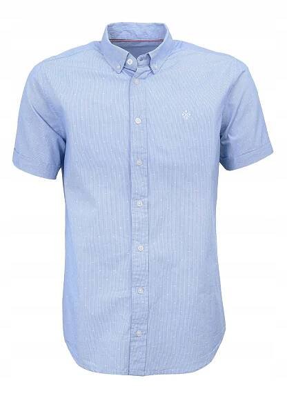 Pánská košile s pruhy Krátký rukáv Slim Fit
