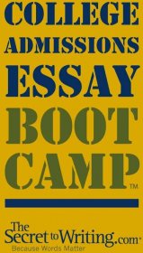 College Admissions Essay Boot Camp for 11th and 12th grade students