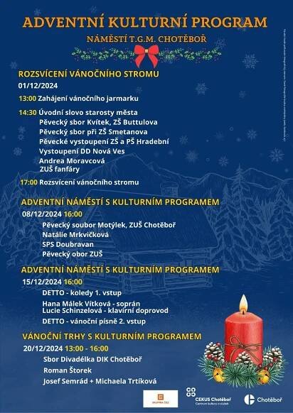 KULTURNÍ PROGRAM NA VÁNOČNÍCH TRZÍCH