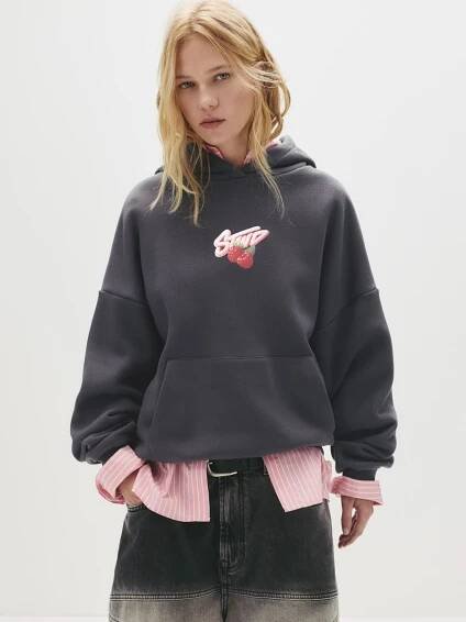 Pull&Bear Mikina 'STWD' – šedá