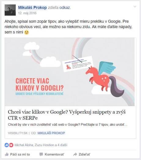 Zdieľanie článkov do facebook skupín