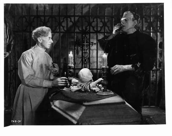 Boris Karloff and Ernest Thesiger in The Bride of Frankenstein (1935)