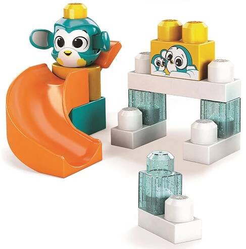 Mega Bloks Peek a Blocks velká skluzavka - tučňák