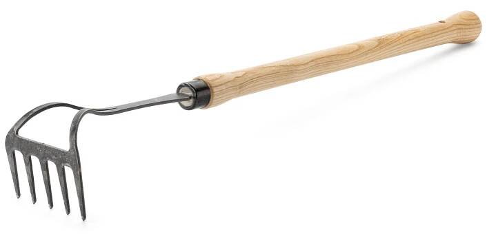 Raised bed hand rake