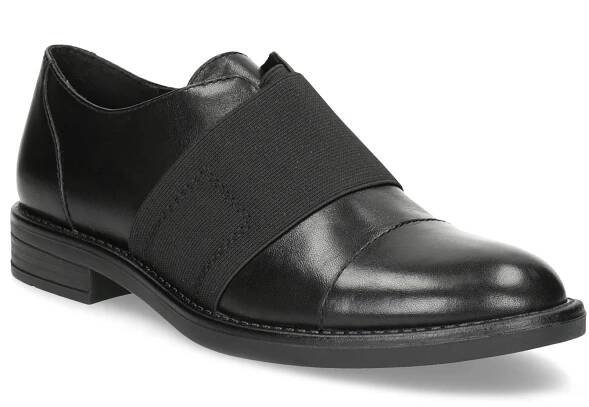 Kožené dámské polobotky s elastickým pruhem