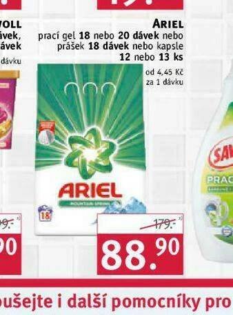 Rossmann Ariel prací prostředek nabídka