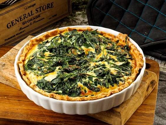 Quiche se špenátem, bramborami a kozím sýrem 3