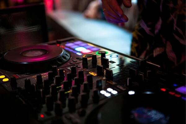 DJ desk at an Renaissance event