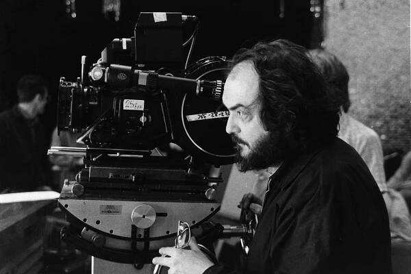 Director Stanley Kubrick on the set of the Warner Bros movie 'The Shining' in 1980 