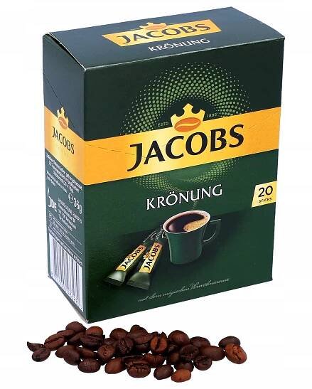 Káva Jacobs Kronung rozpustná v sáčcích DE 20 sáčků 36g z Německa