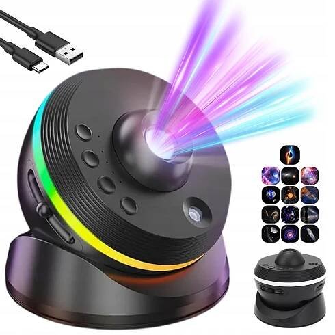 PROJEKTOR NOČNÍ OBLOHY OBLOHY PROJEKTORY MODERNÍ NA ZEĎ STROP LED PODLAHA 360°