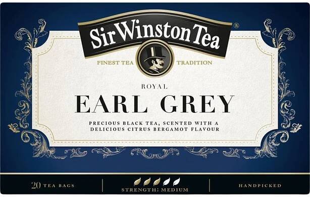 Sir Winston Tea Royal Earl Grey - 20 dvoukomorových sáčků