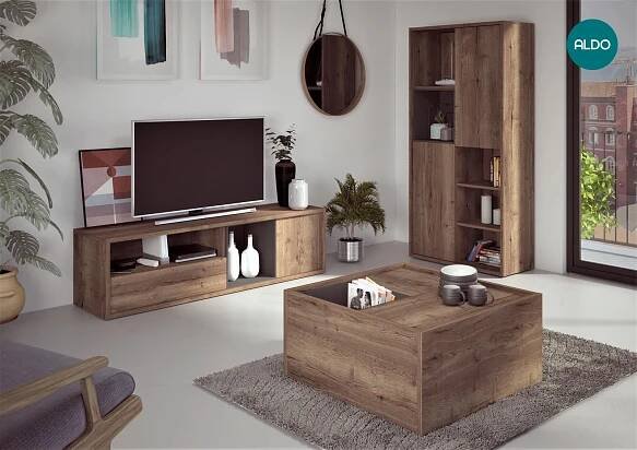 Nábytek do obývacího pokoje a jídelny, kolekce Frame oak | Nábytek Aldo