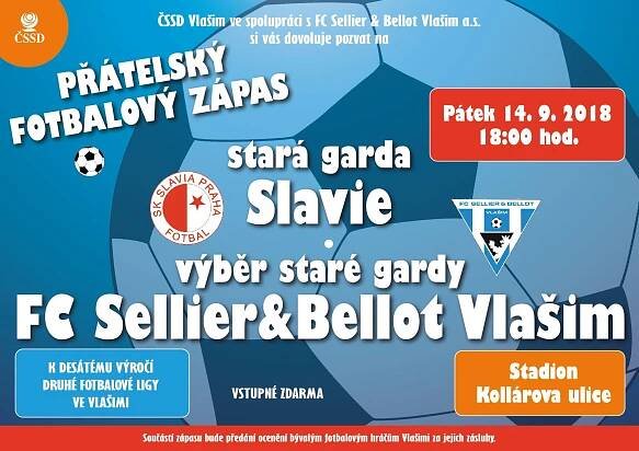 FC Sellier&Bellot Vlašim, a.s. » Souboj starých gard Vlašimi a Slavie Praha příští pátek!