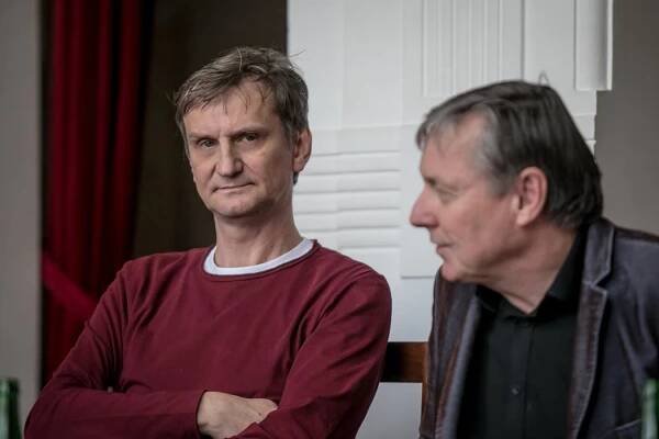 Zdeněk Dušek na tiskové konferenci před premérou, foto Jiří Sejkora