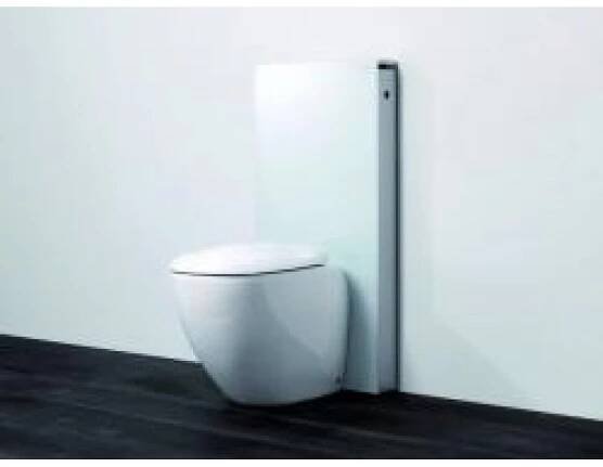 GEBERIT MONOLITH modul pro stojící wc, bílé sklo/hliník 131.002.SI.1