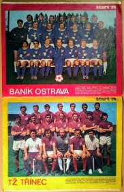 Časopis ŠTART  1972 / 73 - celostránkové fotografie 16 týmů  I. ligy  - Knihy a časopisy