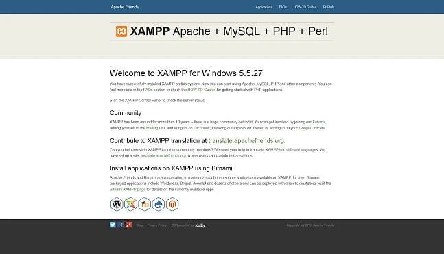 Welcome to XAMPP