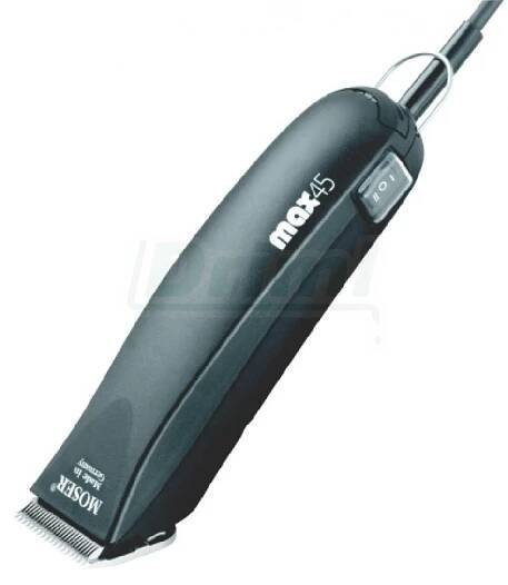 MOSER MAX 45 stříhací strojek - 230V, 45W, 2 rychlosti, pro extrémní zátěž, každodenní použití, s nožem 3mm — Péče o srst