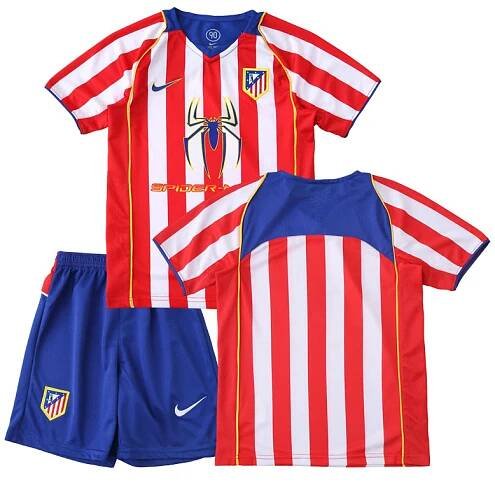 Domácí dětský dres Atlético Madrid fotbalové dresy komplet retro 04-05