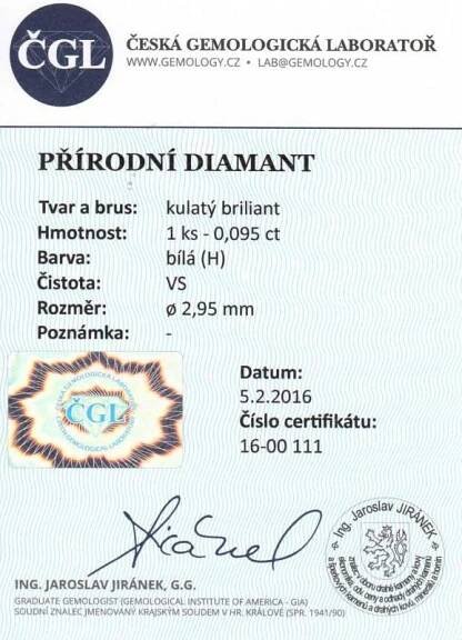 ČGL Certifikát 8473