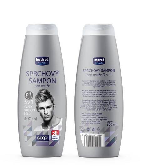 Sprchový šampon pro muže 3 v 1 – COOP Club 
