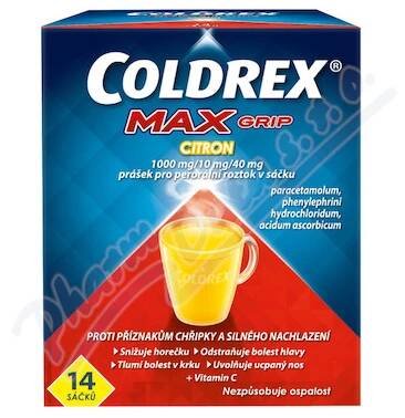 Coldrex MAXGrip Citron 1000mg/10mg/40mg scc.14 I