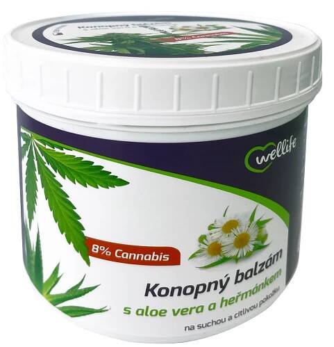 Wellife Konopný balzám s aloe vera a heřmánkem 500 ml