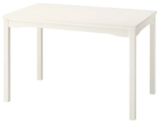 IKEA HAUGA Stůl, bílá/okl bříza, 118 x 74 cm