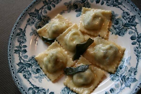 Ravioli s ricottou a špenátem