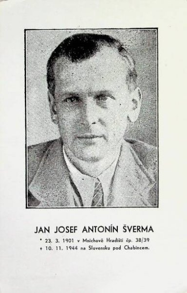 Pamětní pohled Jan Šverma Mnichovo Hradiště | Aukro