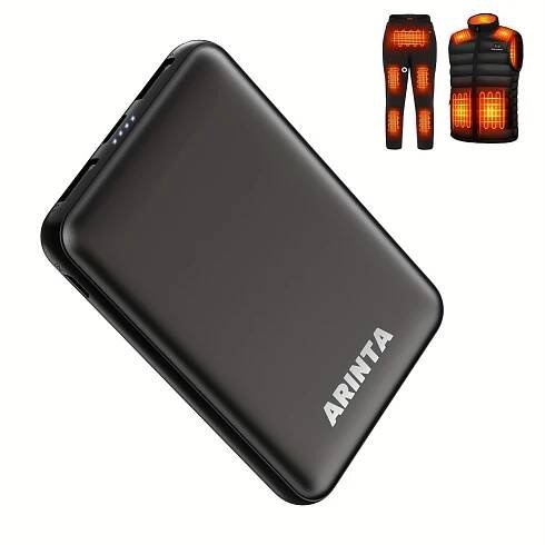 5V 2A 6000mAh Battery Pack For Heated Vest Heated Jackets, * Power Bank Portable Charger For Heating Clothing, Smartphones, Tablets, Smartwat