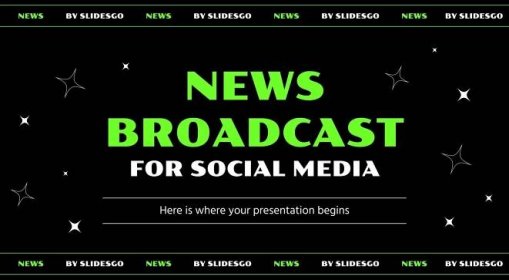 News Broadcast for Social Media presentation template 