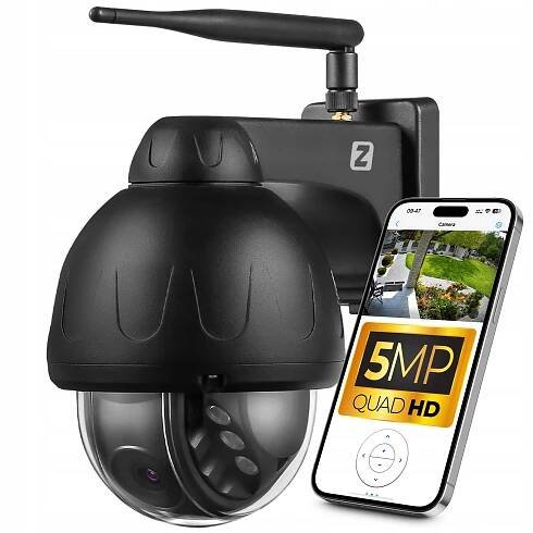 Venkovní kamera Otočná WiFi 5MPx 4MPx Černá