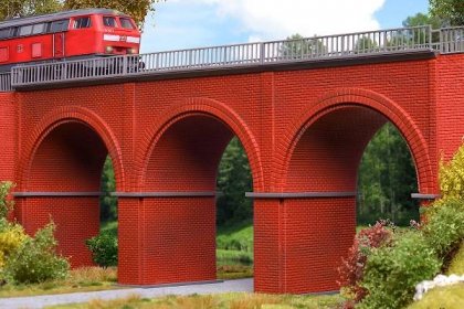  Modelová železnice - H0 Stavebnice - viadukt cihlový přímý 306mm 
