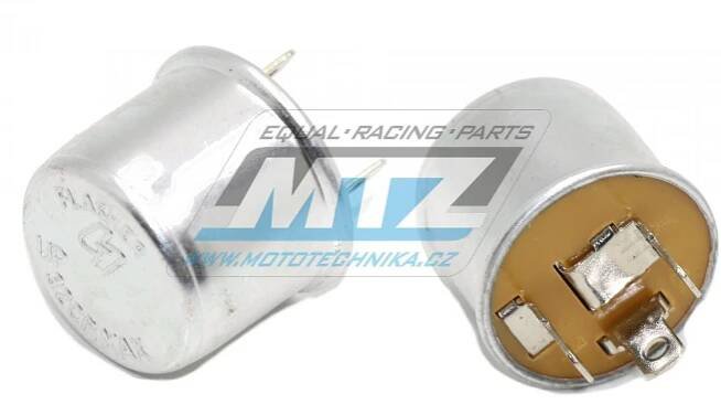 Relé blinkrů (přerušovač blinkrů) 3pólové / 12V - kulaté | MTZ Mototechnika motodíly