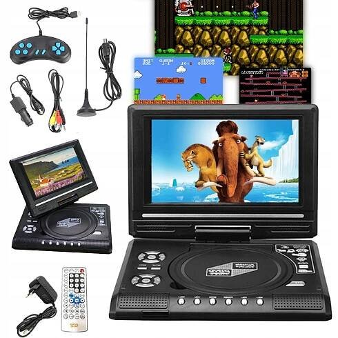 PŘENOSNÝ PŘEHRÁVAČ DVD PRO HRY V BALENÍ 7.8" USB HERNÍ KONZOLE