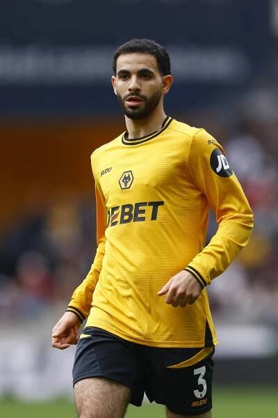 Rayan Ait-Nouri of Wolverhampton Wanderers in team uniform.