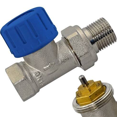 Termostatický VENTIL 1/2" DN15 JEDNODUCHÝ radiátorový napájecí M30x1,5 HANZ za 156.00CZK - Allegro