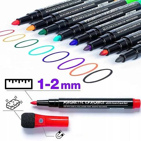 NEJLEPŠÍ FIXY POPISOVAČE FIXY FIXY SUCHÉ FIXY TENKÉ 12 Šířka nástavce 2 mm