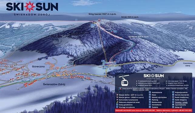 Sjezdovka SKI&SUN Świeradów Zdrój - informace a mapa