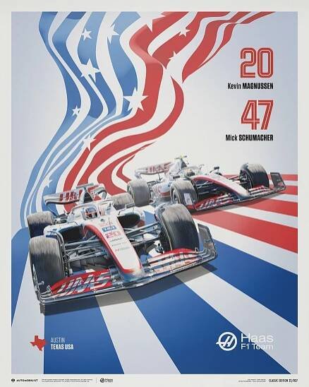 HAAS F1 Team - United States Grand Prix - 2022, Automobilist Obraz na zeď, umělecký print na Posters.cz