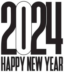 Decent Happy New Year 2024 Image HD Profile Picture Black White