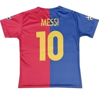 Numberoplus Dětský fotbalový dres tričko FC Barcelona Domácí Retro - Messi Velikost: 13 let (vel.152)