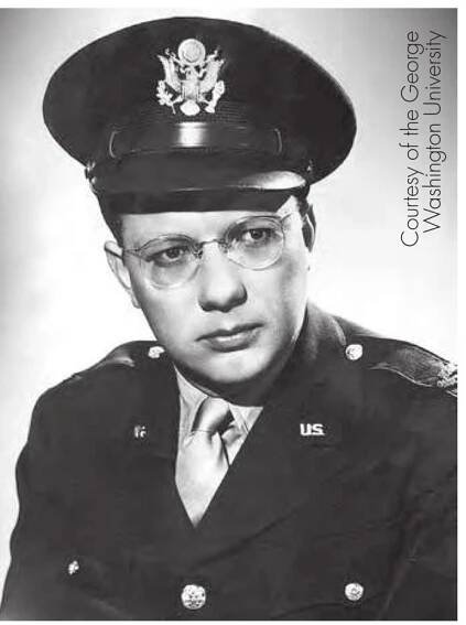 Larry LeSueur, shown here in his war correspondent's uniform, c. 1942 