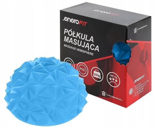 Masážní míček na polokouli vzor diamant výstupky NAFUKOVACÍ na ploché noze