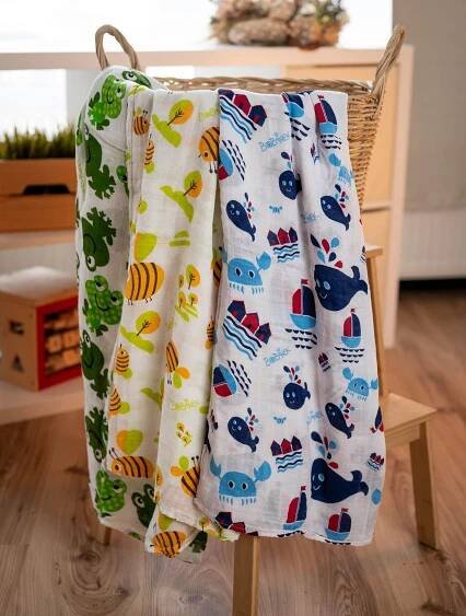 Bambusové zavinovací pleny Duo Pack - U moře 4