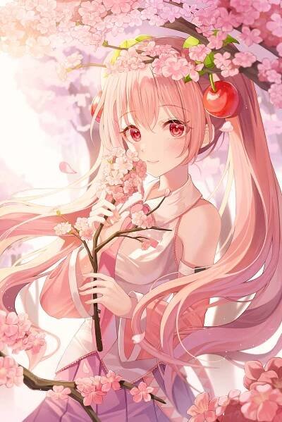 Enjoy the beauty and bliss of Sakura Miku Wallpaper